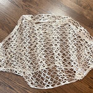 Zara Cream Open-Knit Sweater